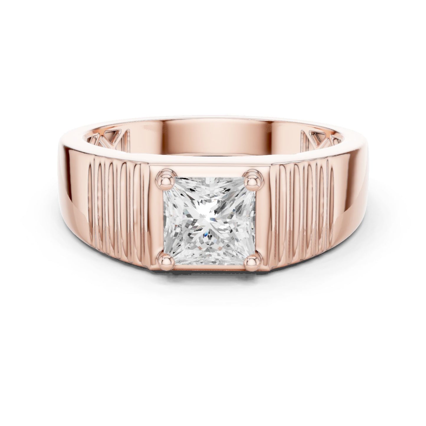 Men's Princess Lab Grown Diamond Ring