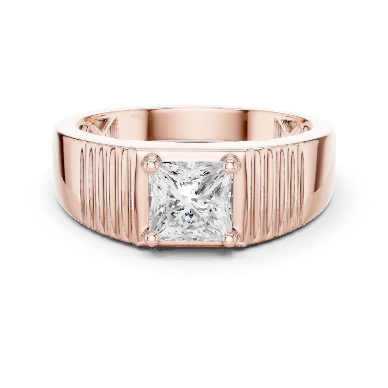 Men's Princess Lab Grown Diamond Ring