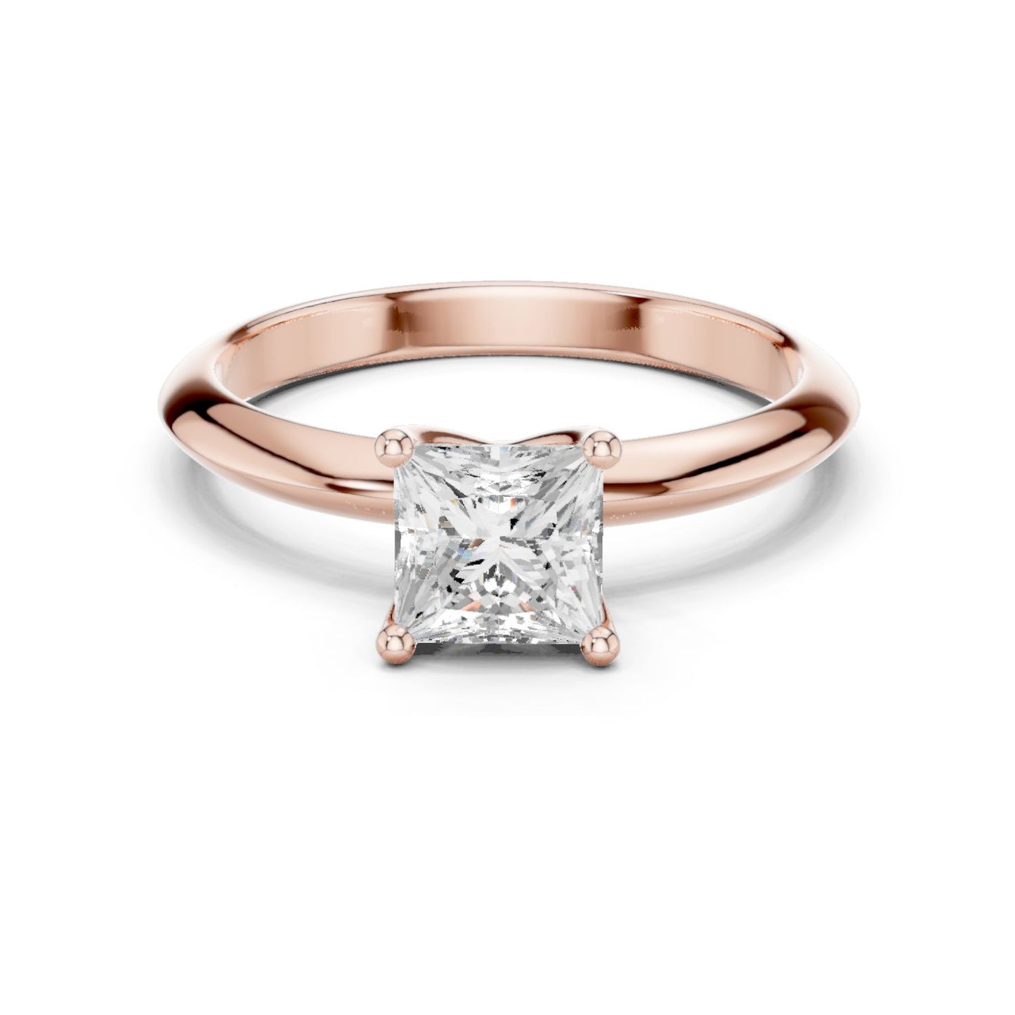 Princess Lab Grown Diamond Solitaire Engagement Ring