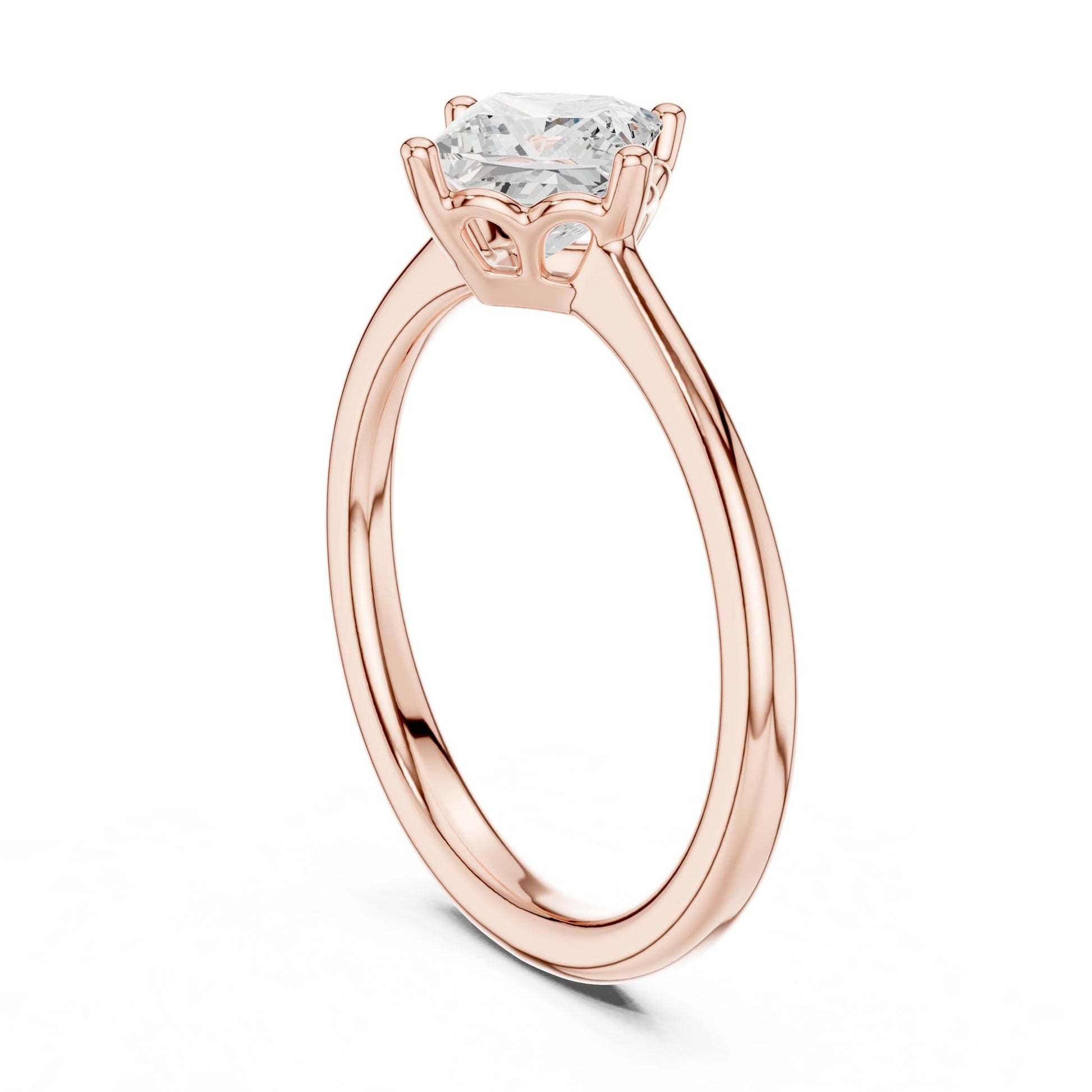 Princess Lab Grown Diamond Solitaire Engagement Ring