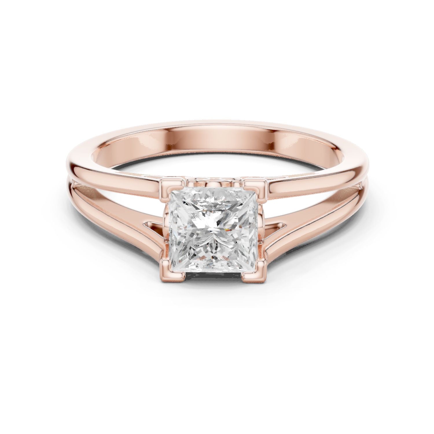 Princess Lab Grown Diamond Solitaire Engagement Ring