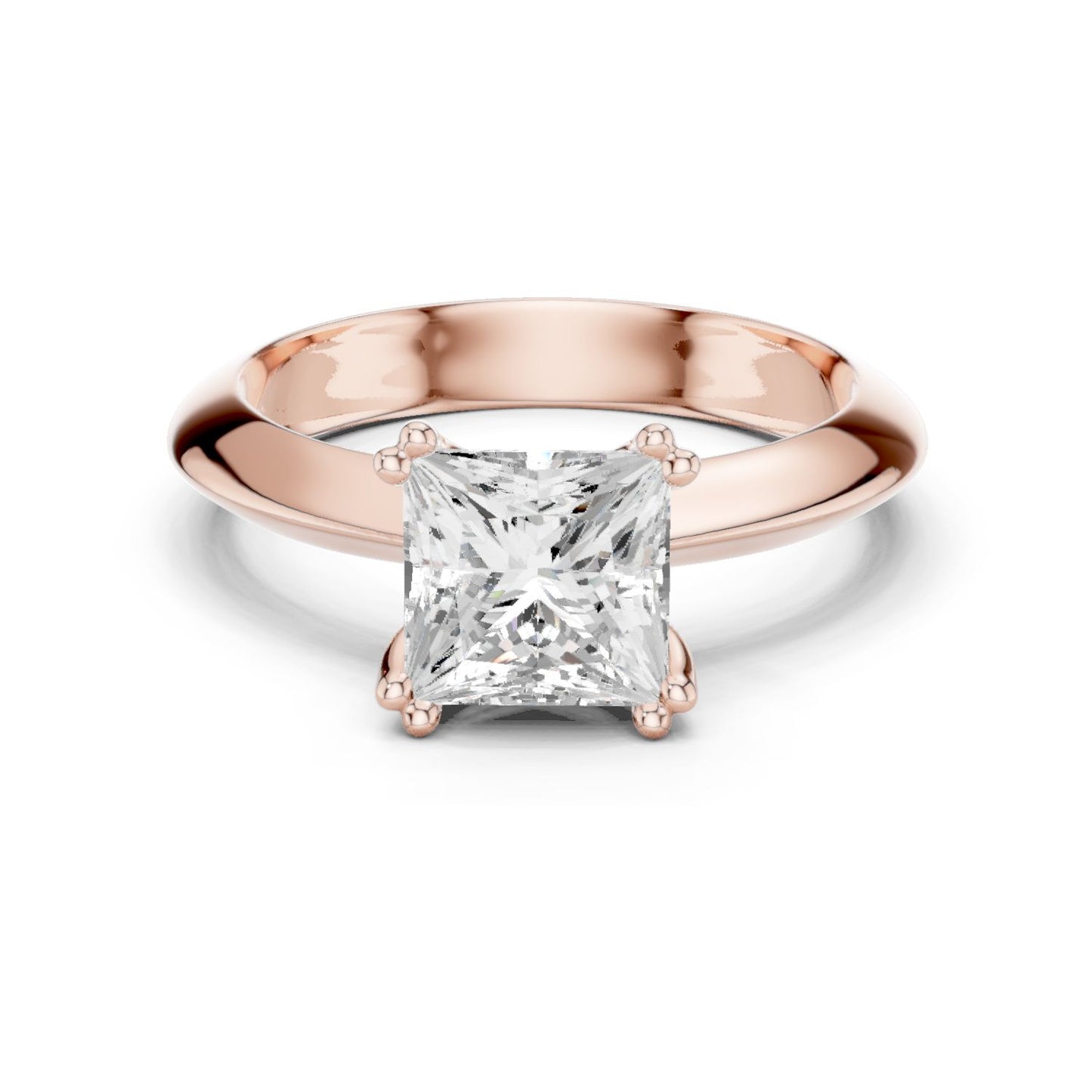 Princess Lab Grown Diamond Solitaire Engagement Ring
