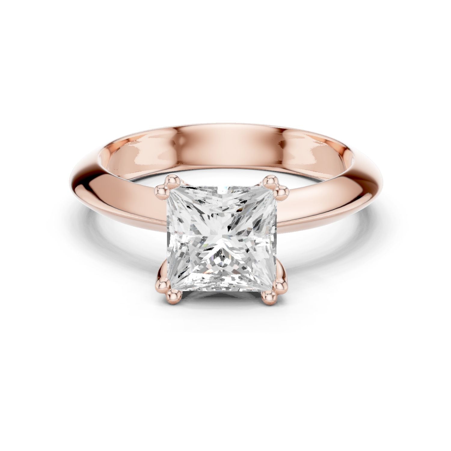 Princess Lab Grown Diamond Solitaire Engagement Ring