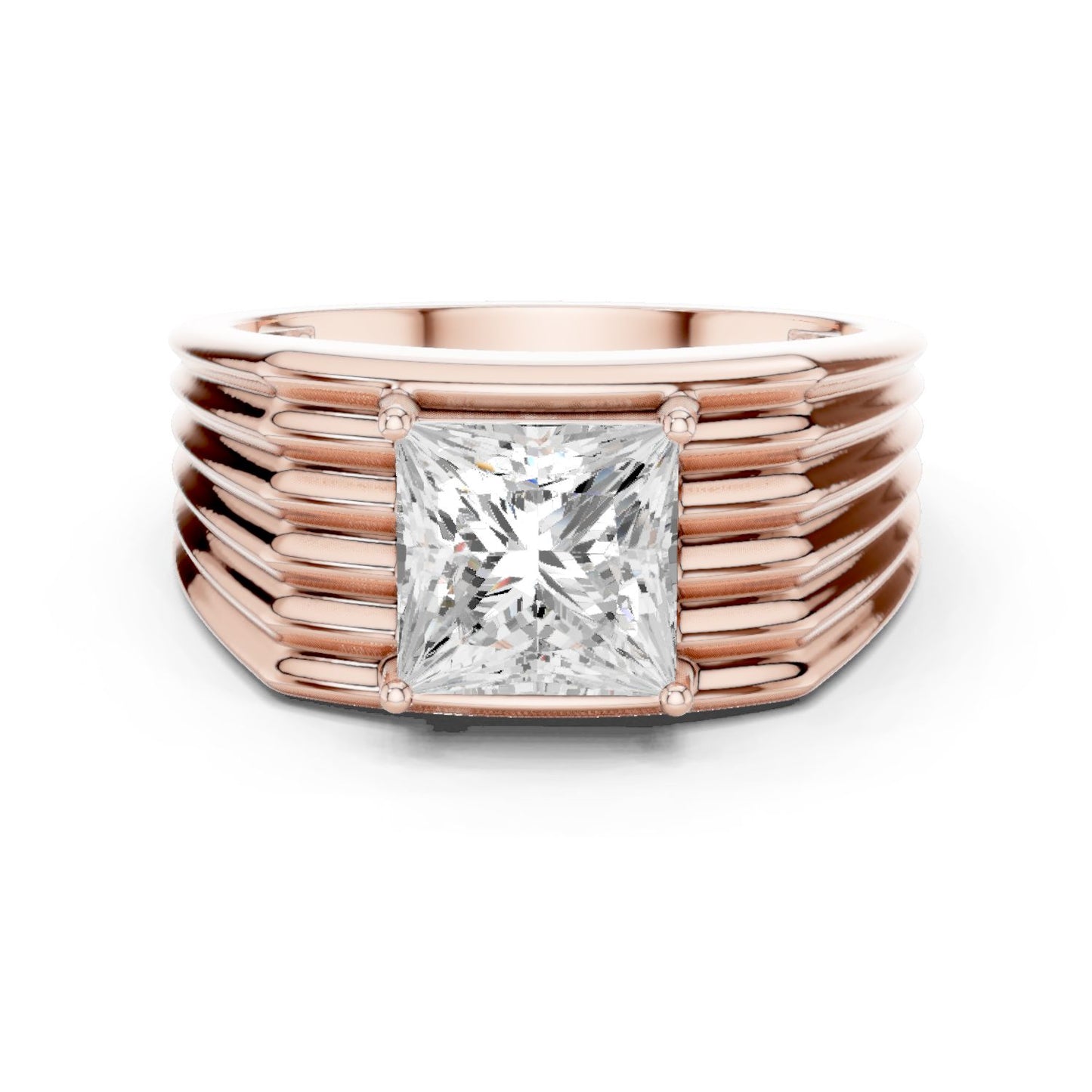 Men's Princess Lab Grown Diamond Ring
