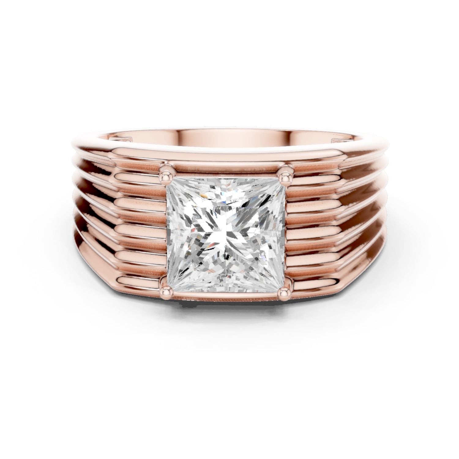 Men's Princess Lab Grown Diamond Ring