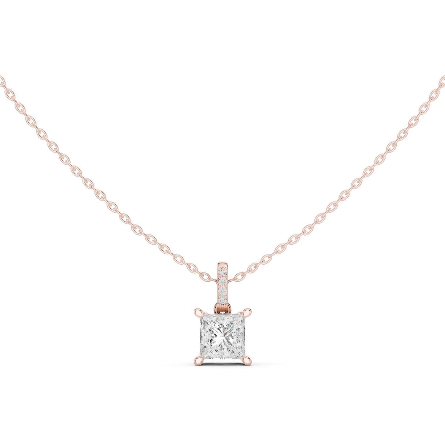 Princess Lab Grown Diamond Pendant