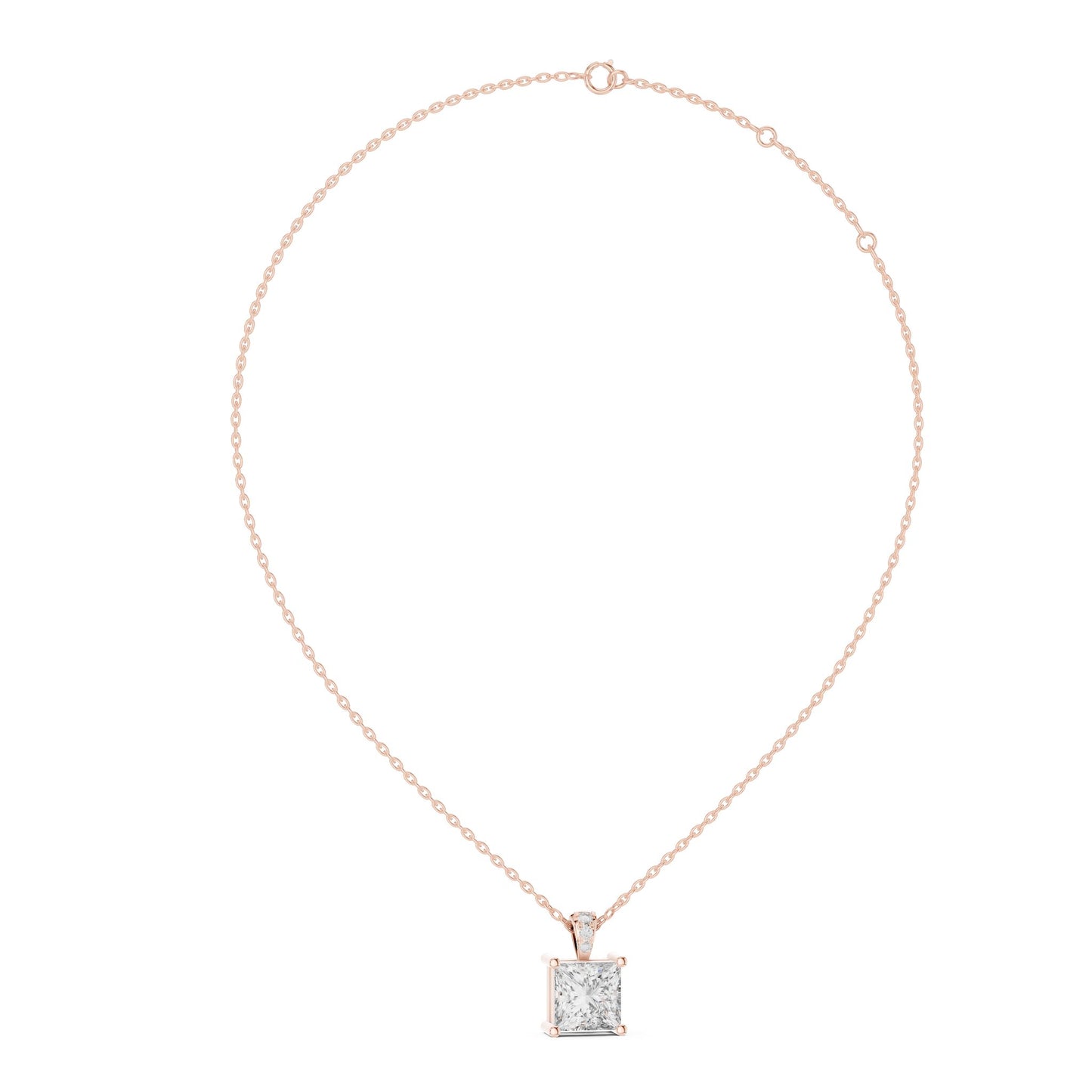 Princess Lab Grown Diamond Pendant