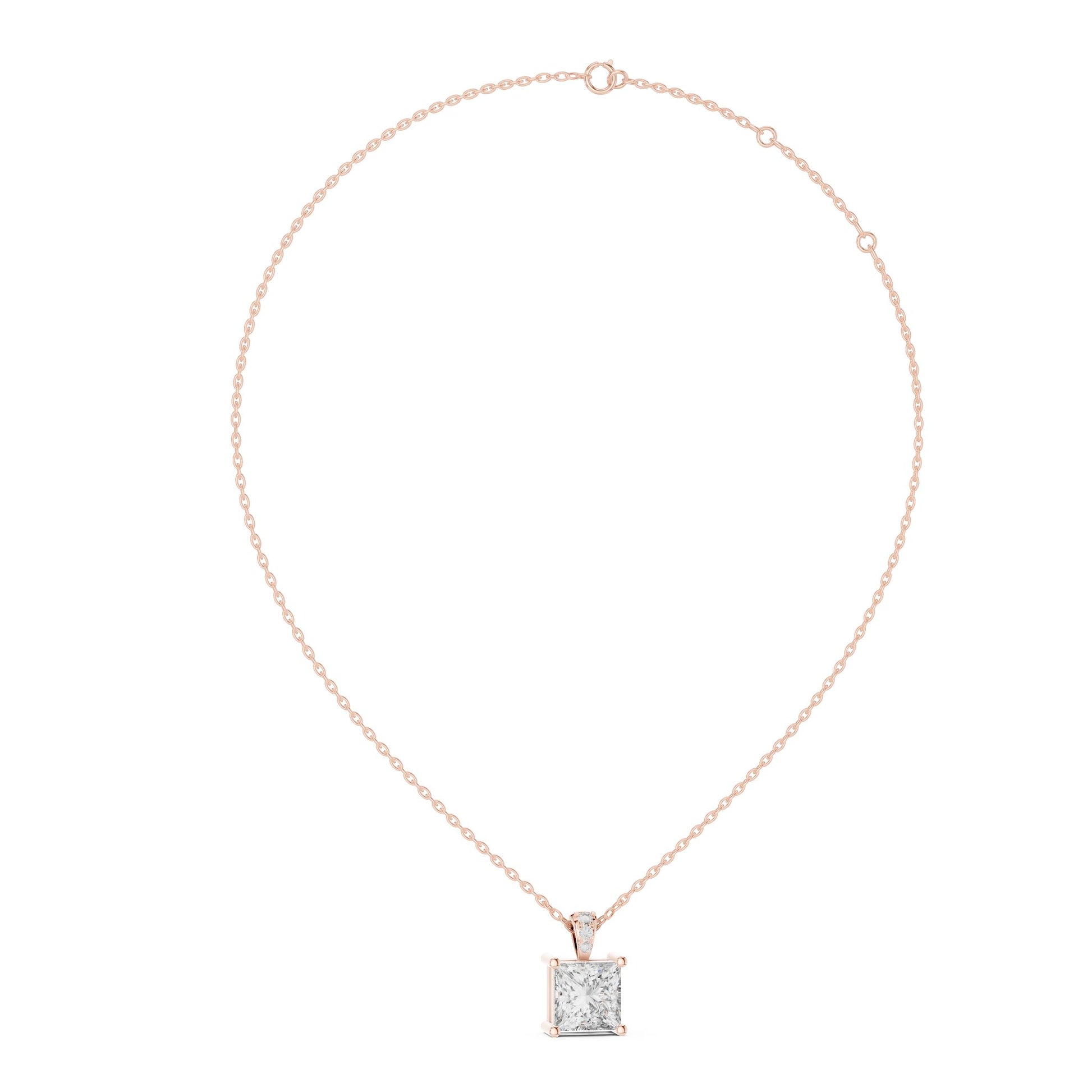 Princess Lab Grown Diamond Pendant