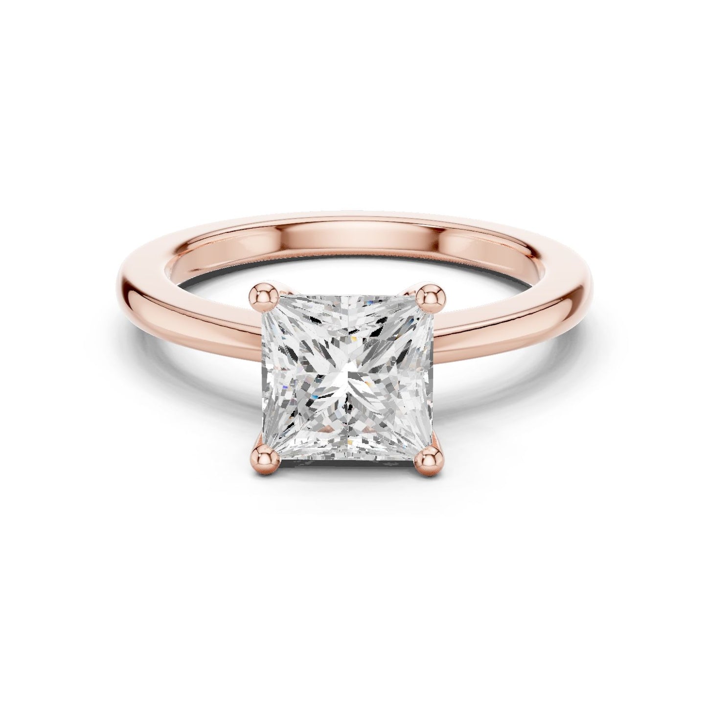 Princess Lab Grown Diamond Solitaire Engagement Ring