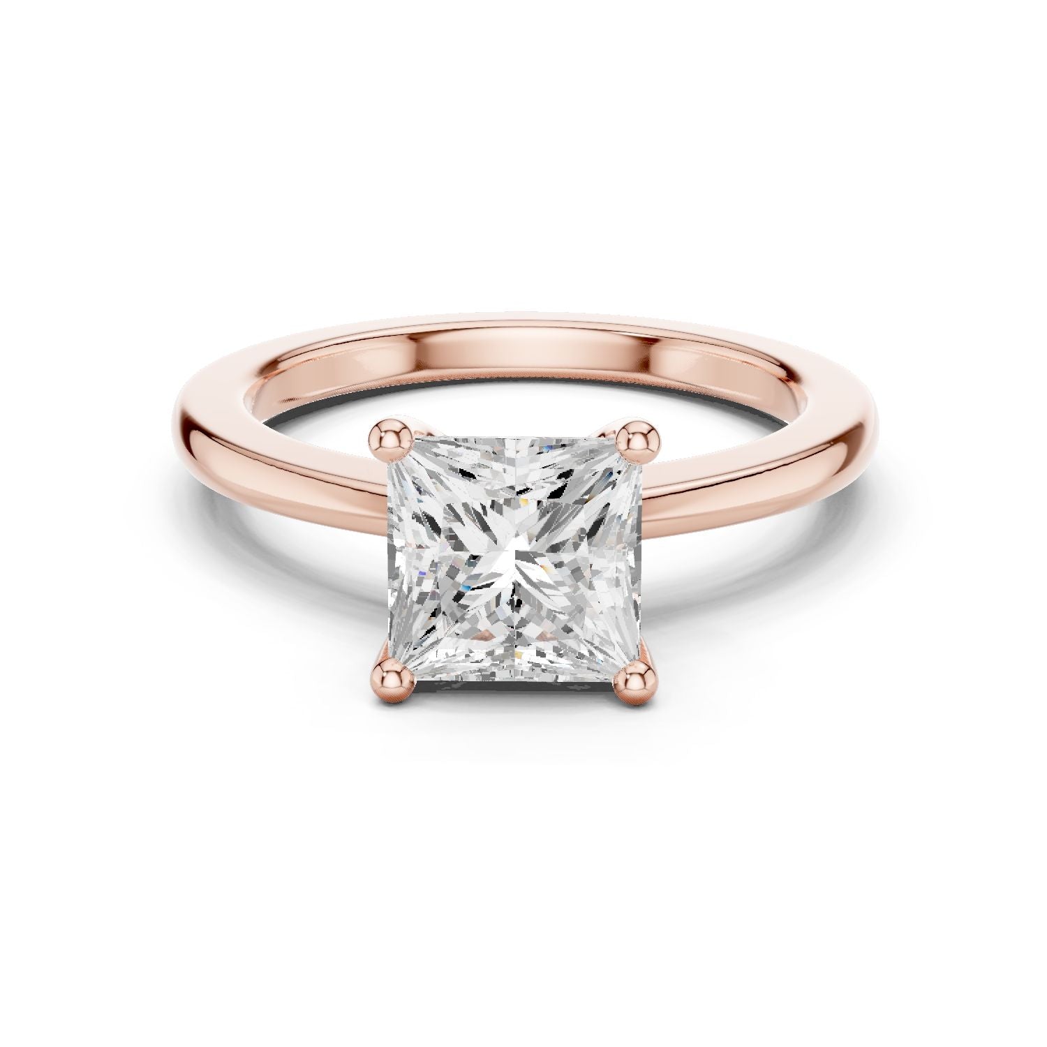 Princess Lab Grown Diamond Solitaire Engagement Ring