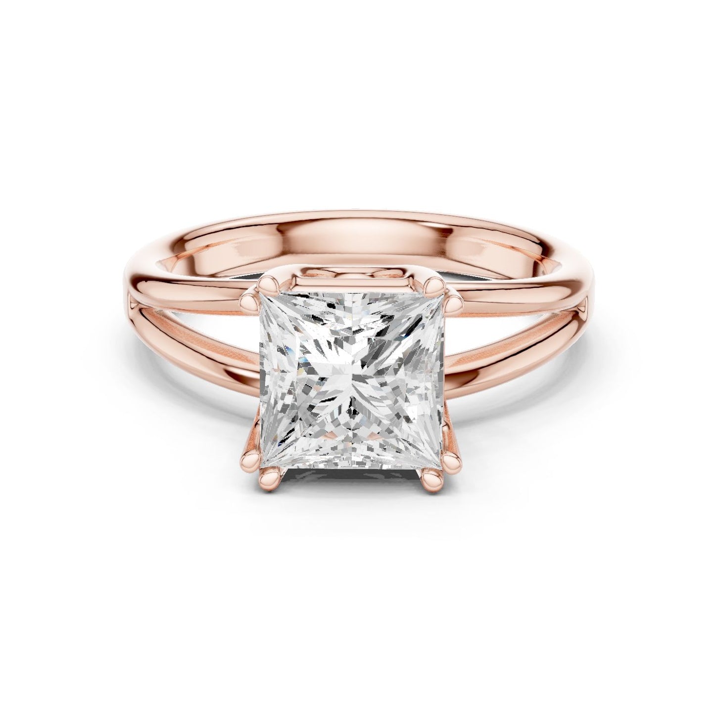 Princess Lab Grown Diamond Solitaire Engagement Ring