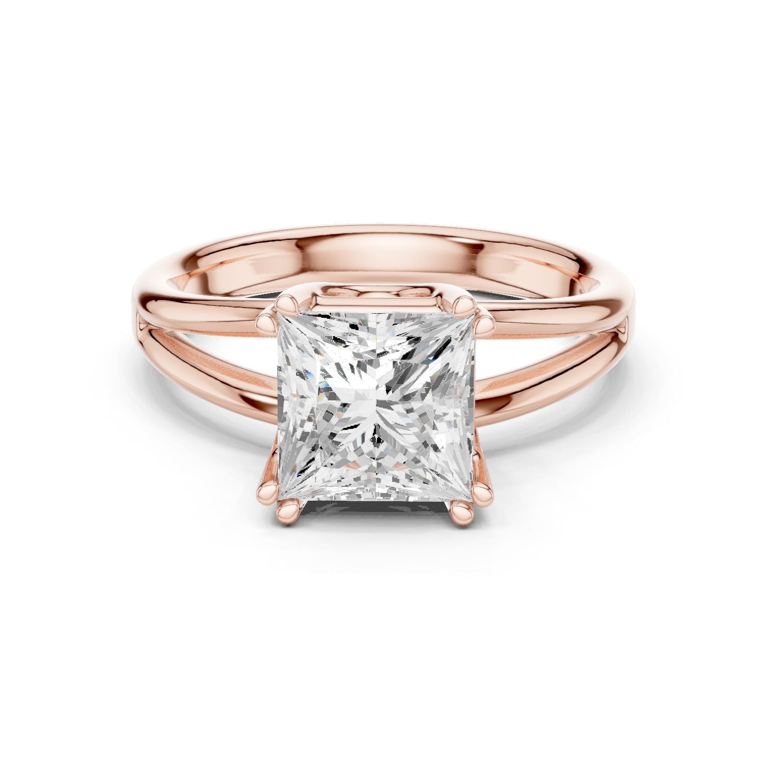 Princess Lab Grown Diamond Solitaire Engagement Ring