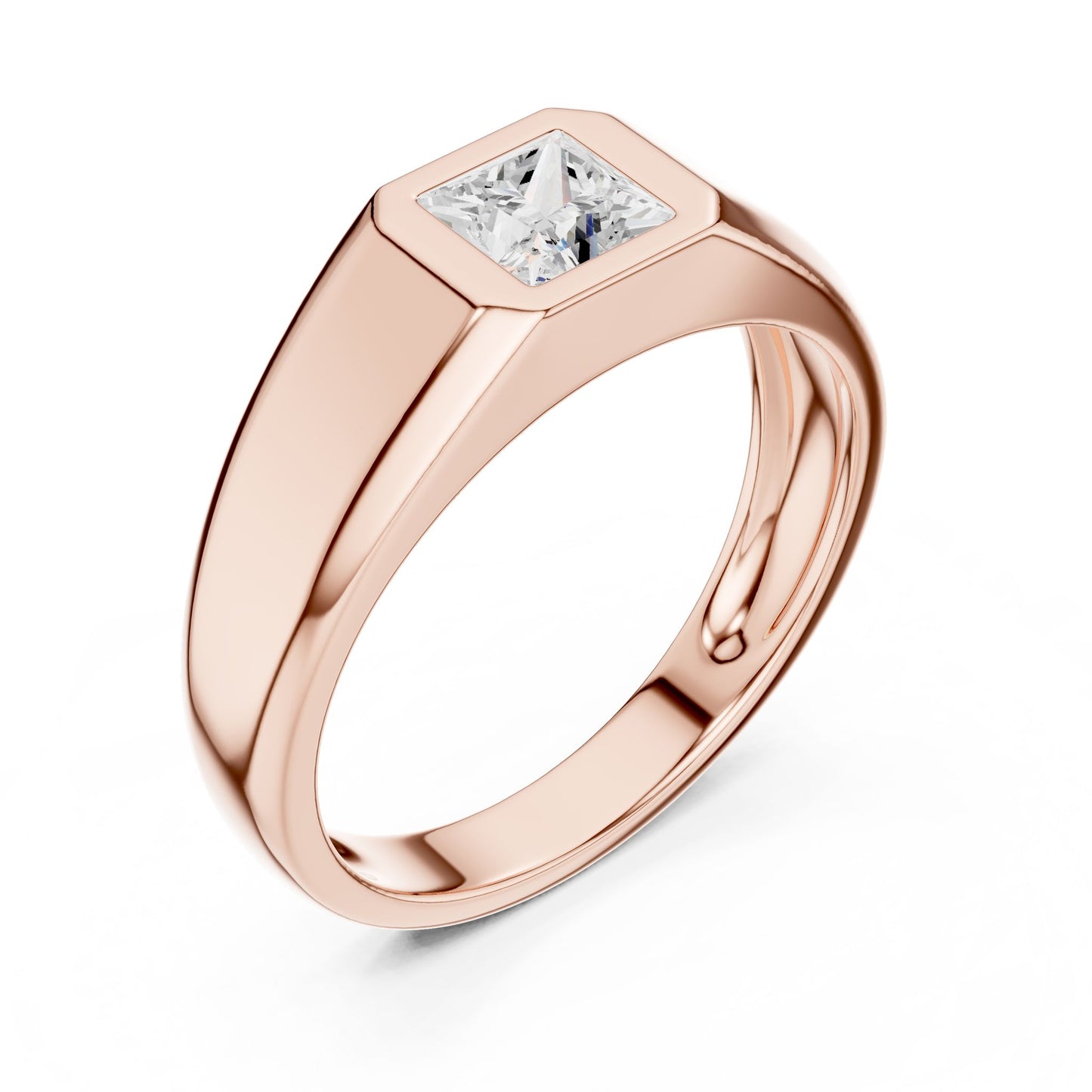 Men's Princess Lab Grown Diamond Ring