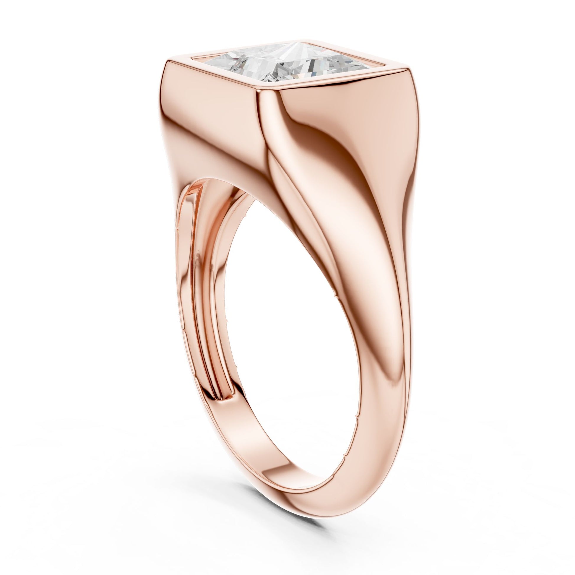 Princess Lab Grown Diamond Solitaire Engagement Ring
