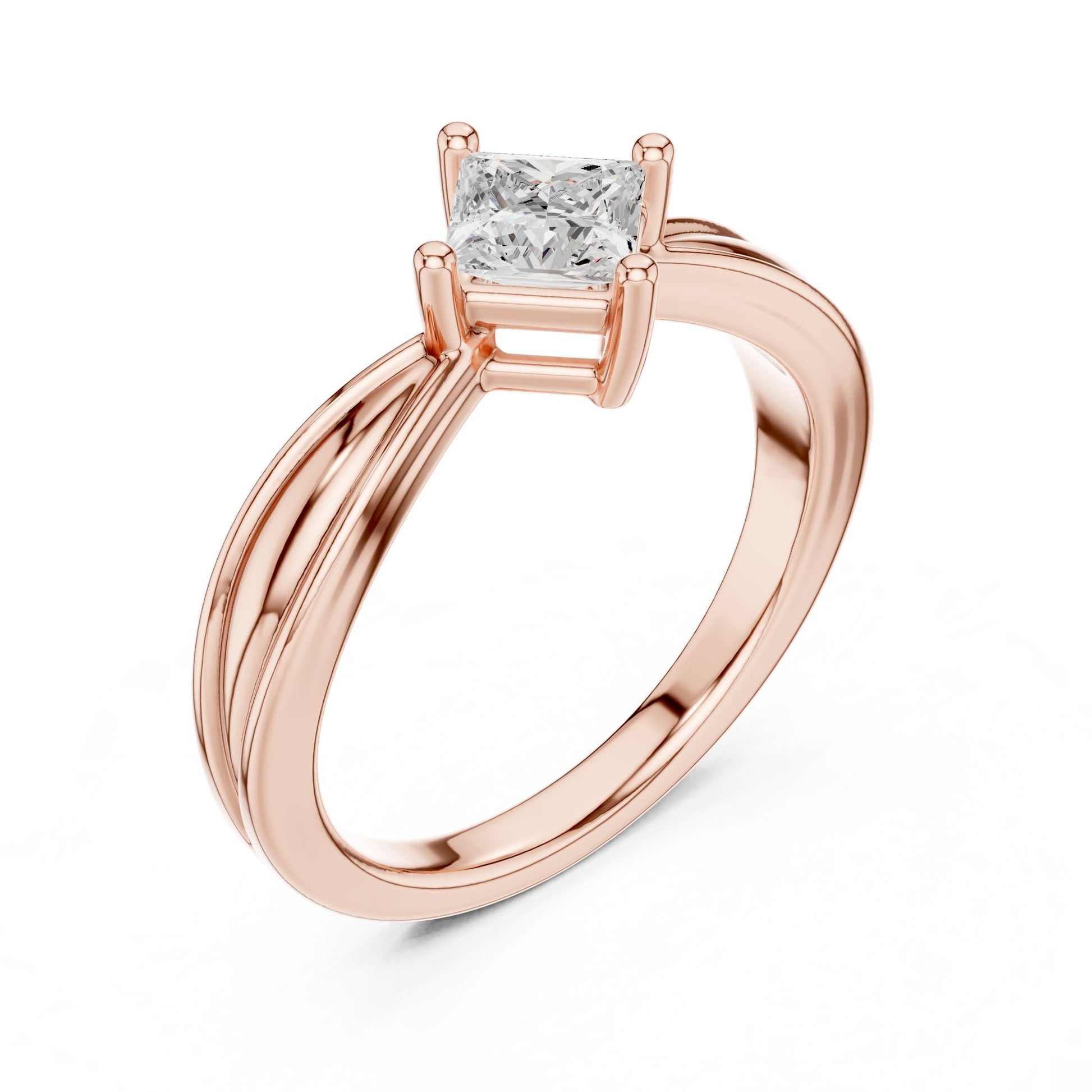Princess Lab Grown Diamond Solitaire Engagement Ring