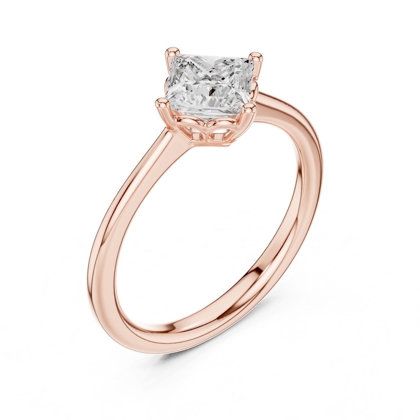 Princess Lab Grown Diamond Solitaire Engagement Ring