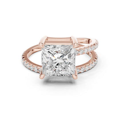 Princess Lab Grown Diamond Solitaire Engagement Ring