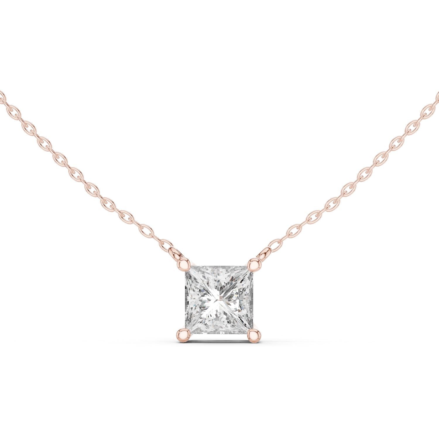 Princess Lab Grown Diamond Pendant