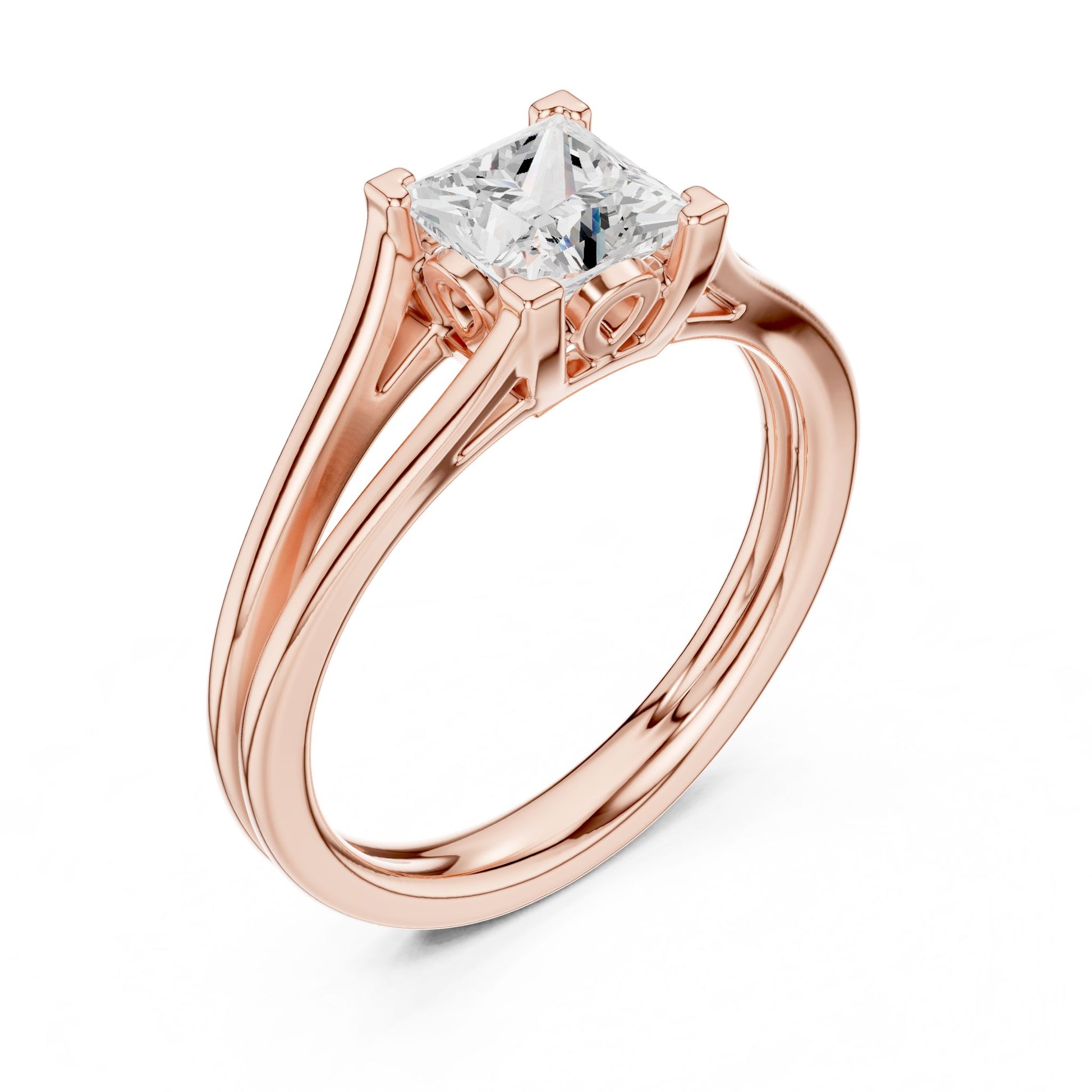 Princess Lab Grown Diamond Solitaire Engagement Ring