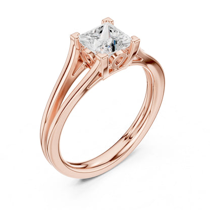 Princess Lab Grown Diamond Solitaire Engagement Ring