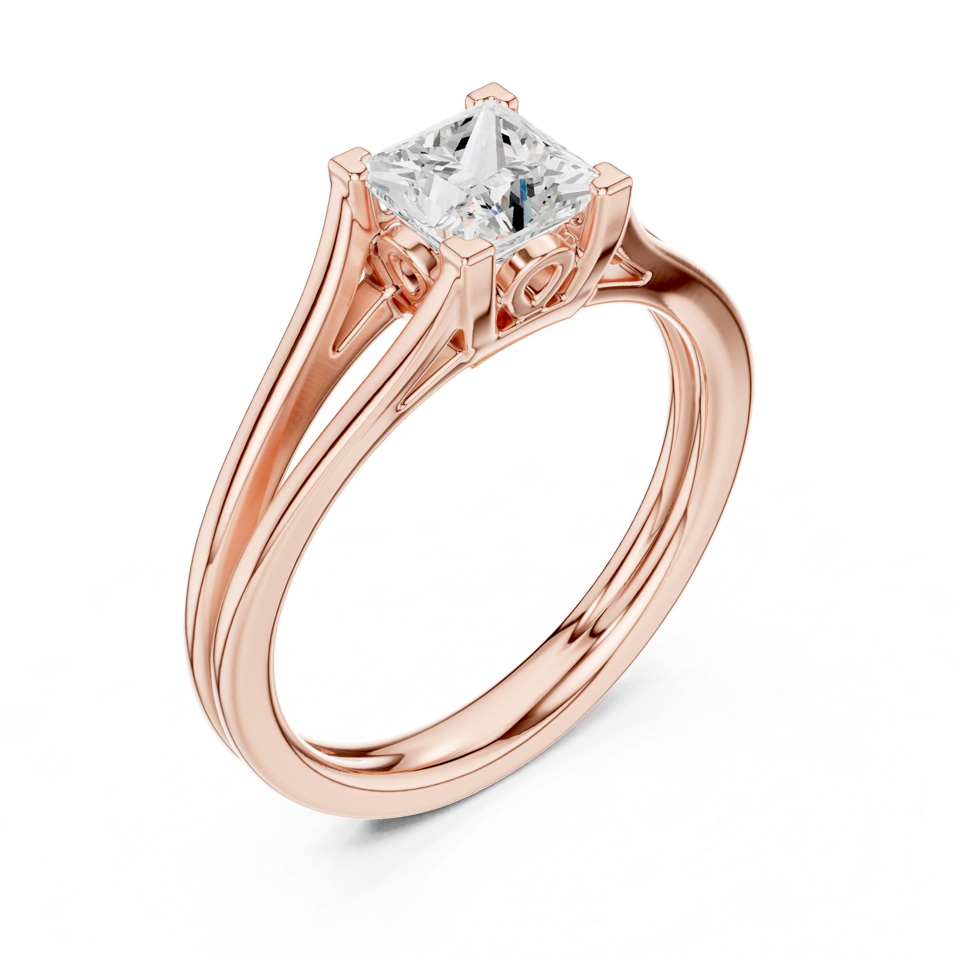 Princess Lab Grown Diamond Solitaire Engagement Ring