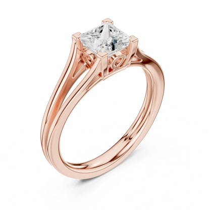Princess Lab Grown Diamond Solitaire Engagement Ring
