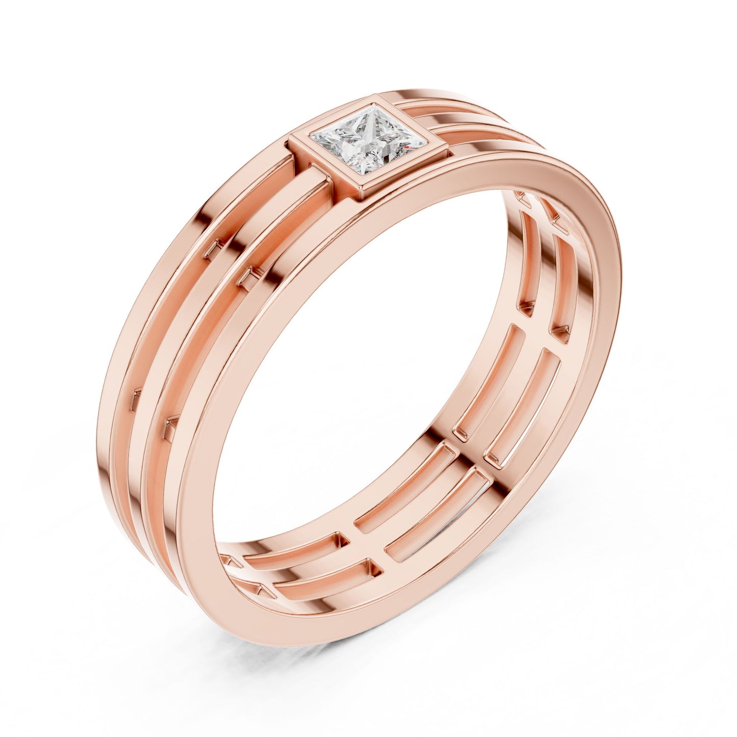 Princess Lab Grown Diamond Solitaire Engagement Ring