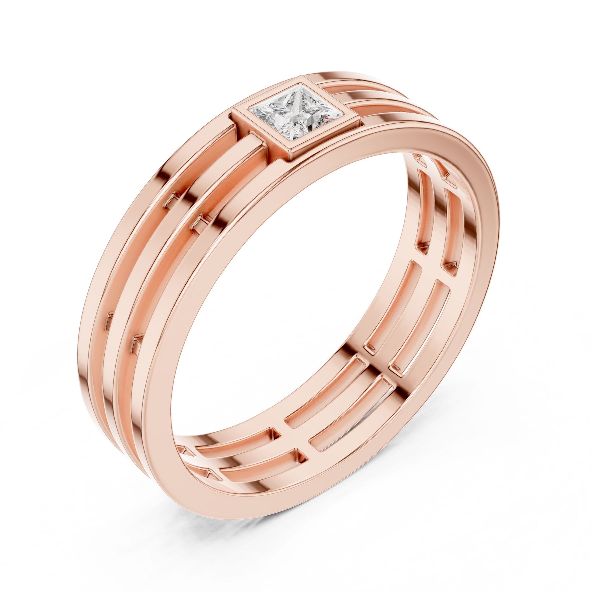 Princess Lab Grown Diamond Solitaire Engagement Ring