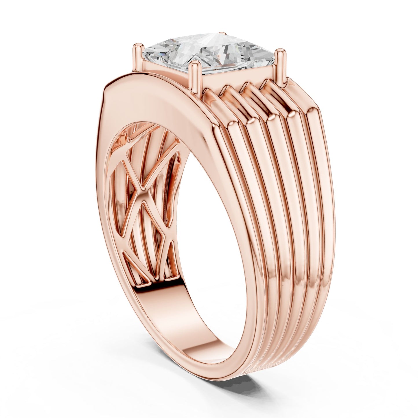 Men's Princess Lab Grown Diamond Ring