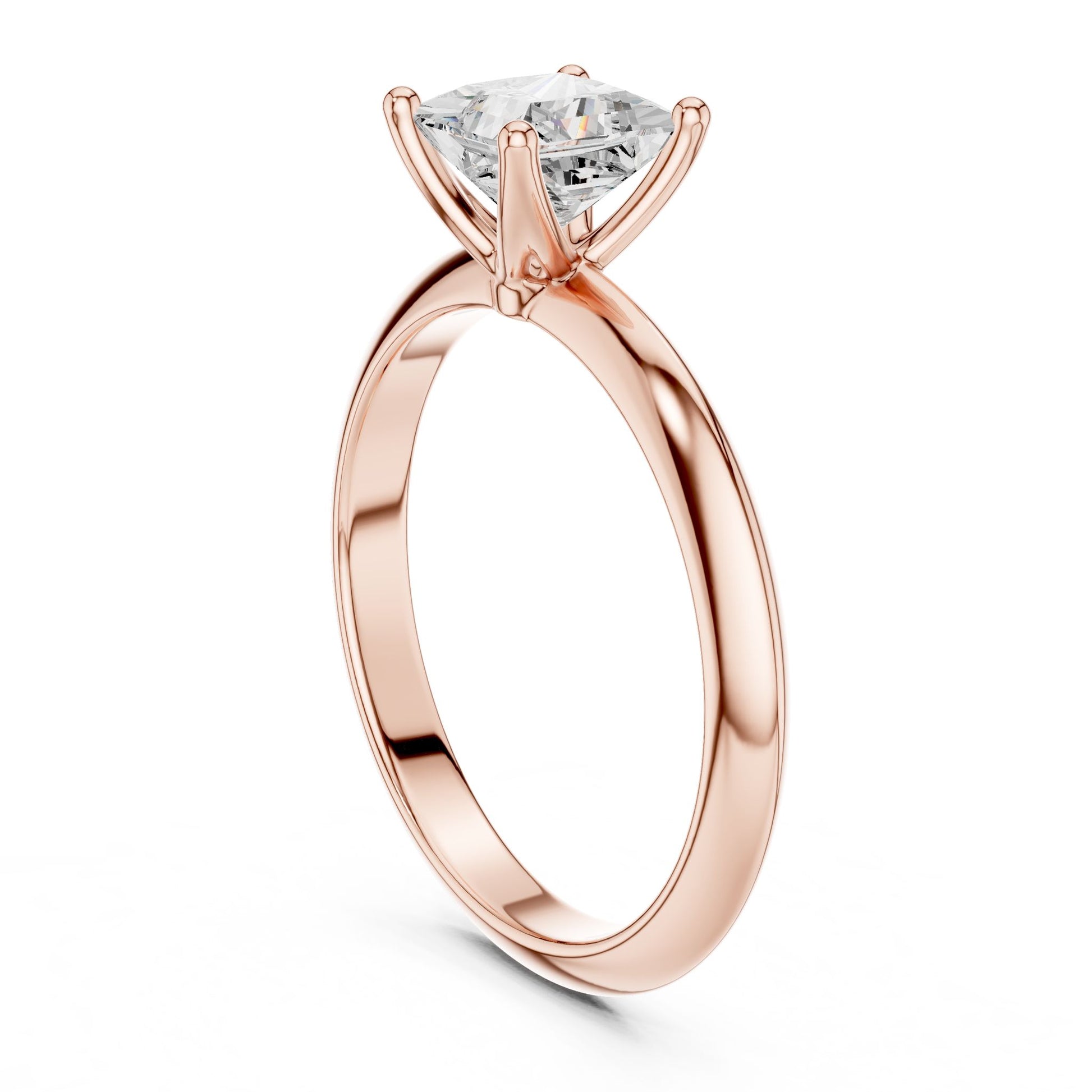 Princess Lab Grown Diamond Solitaire Engagement Ring