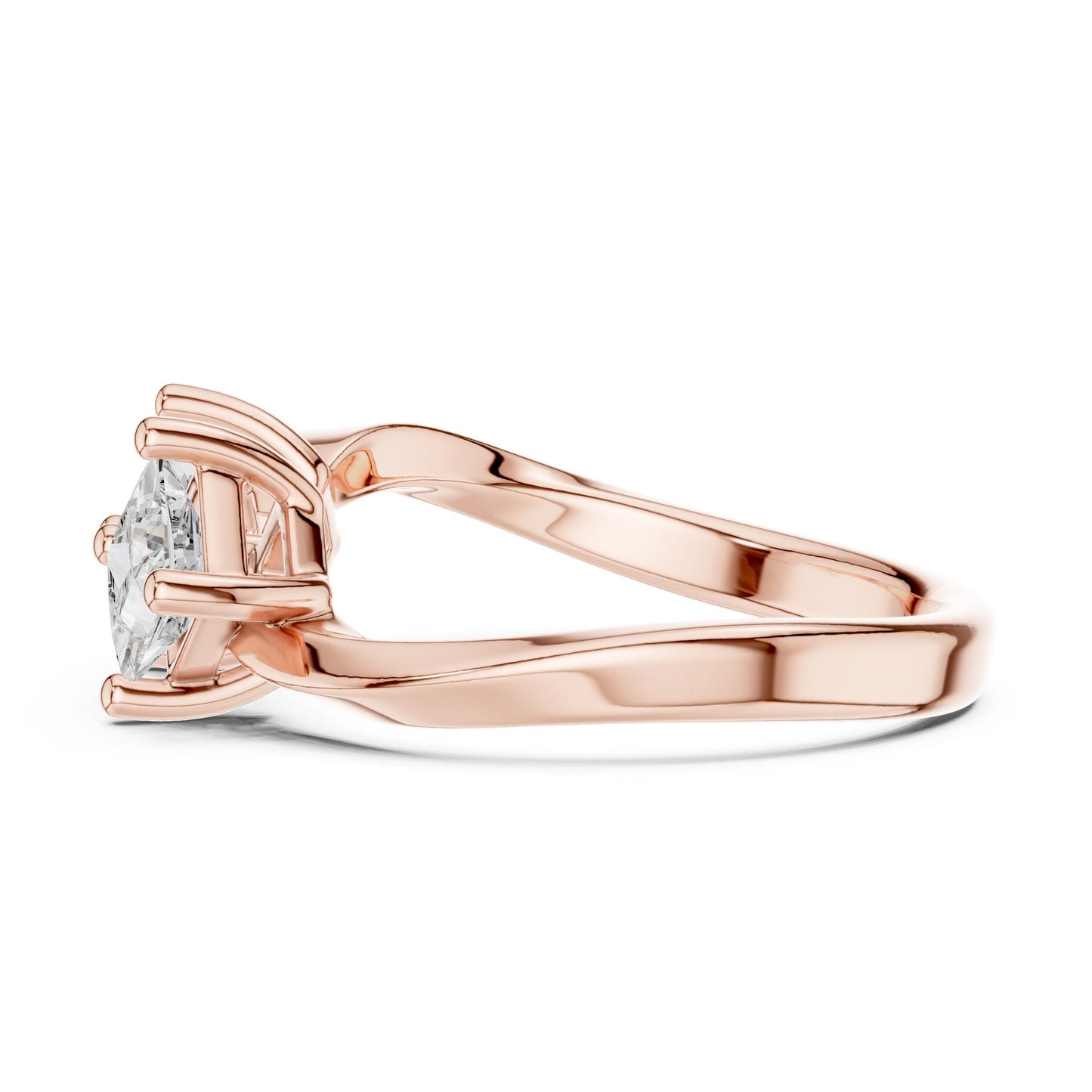 Princess Lab Grown Diamond Solitaire Engagement Ring