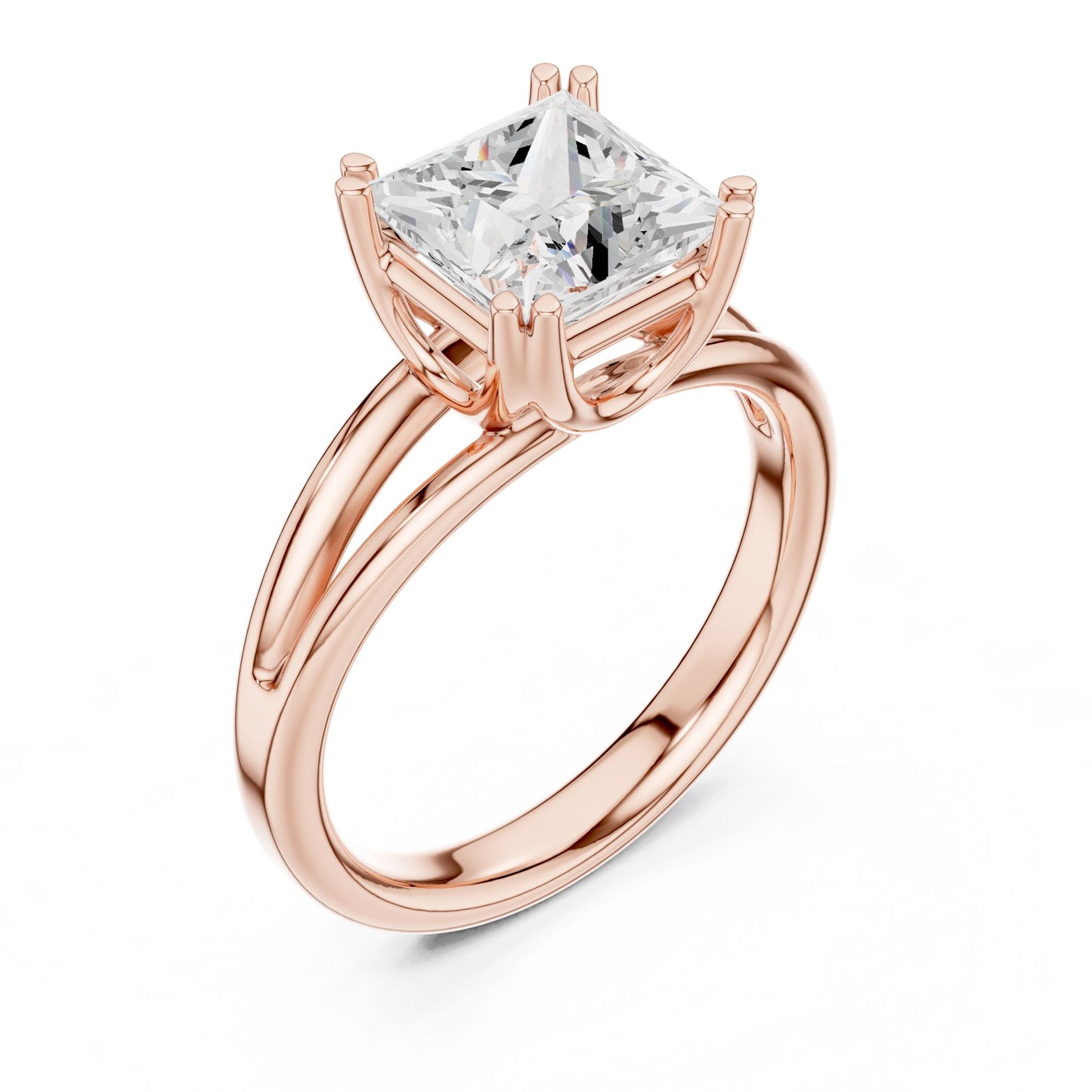 Princess Lab Grown Diamond Solitaire Engagement Ring