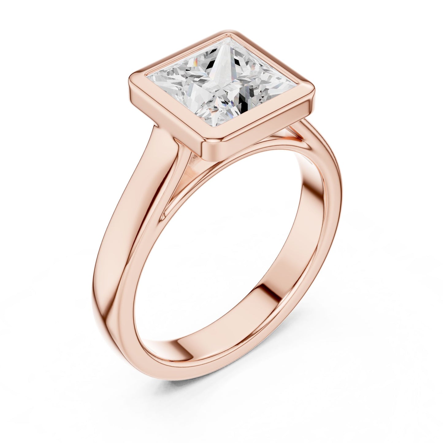 Princess Lab Grown Diamond Solitaire Engagement Ring