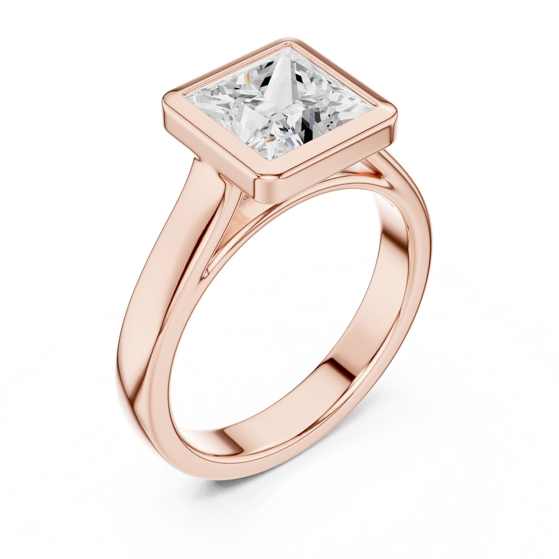 Princess Lab Grown Diamond Solitaire Engagement Ring