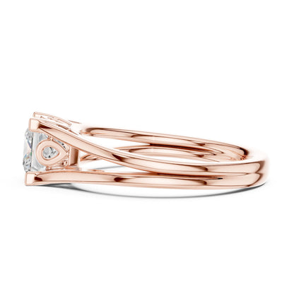 Princess Lab Grown Diamond Solitaire Engagement Ring