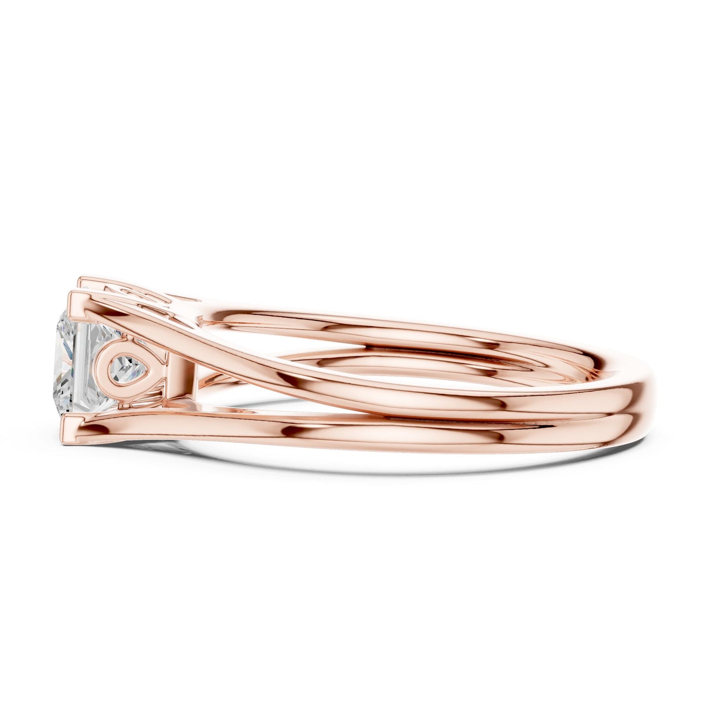 Princess Lab Grown Diamond Solitaire Engagement Ring