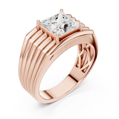 Men's Princess Lab Grown Diamond Ring