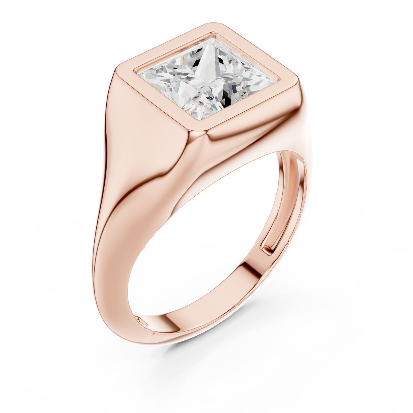 Princess Lab Grown Diamond Solitaire Engagement Ring