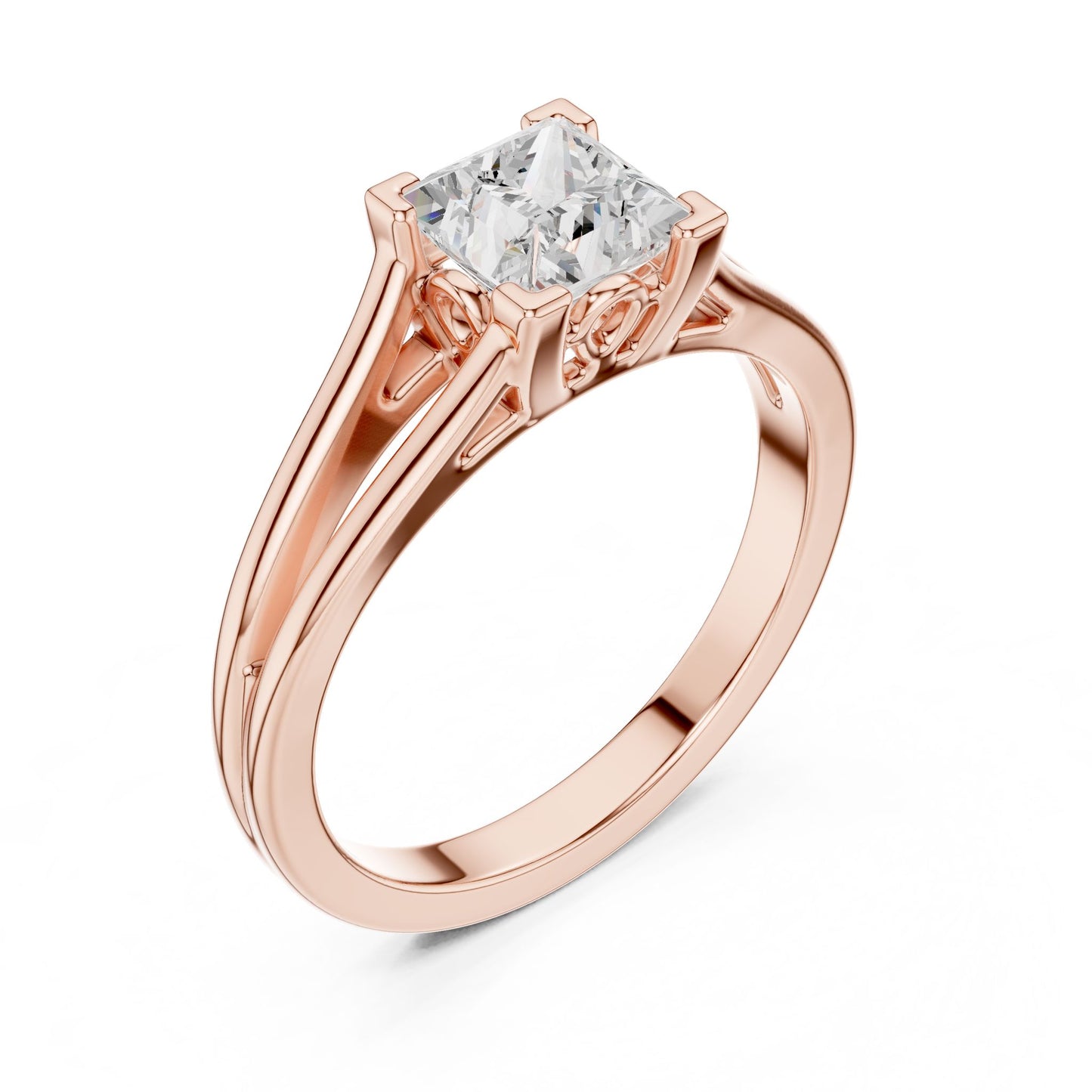 Princess Lab Grown Diamond Solitaire Engagement Ring