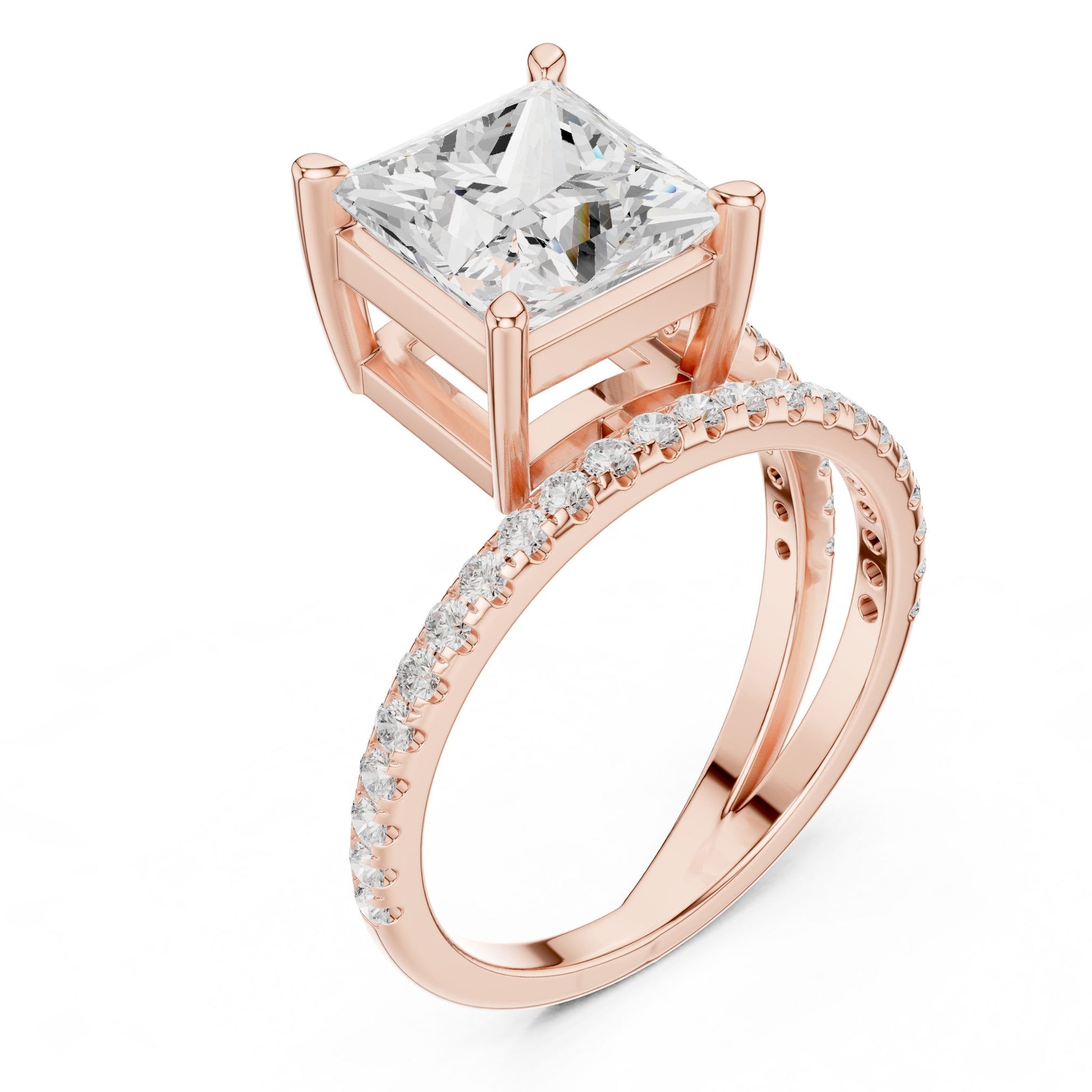 Princess Lab Grown Diamond Solitaire Engagement Ring