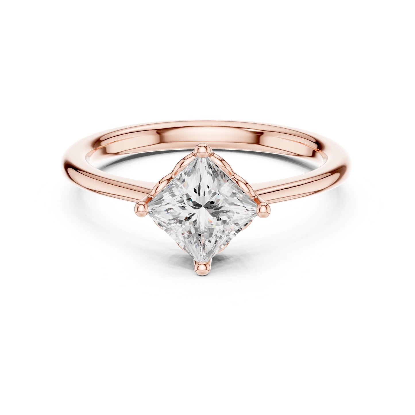 Princess Lab Grown Diamond Solitaire Engagement Ring