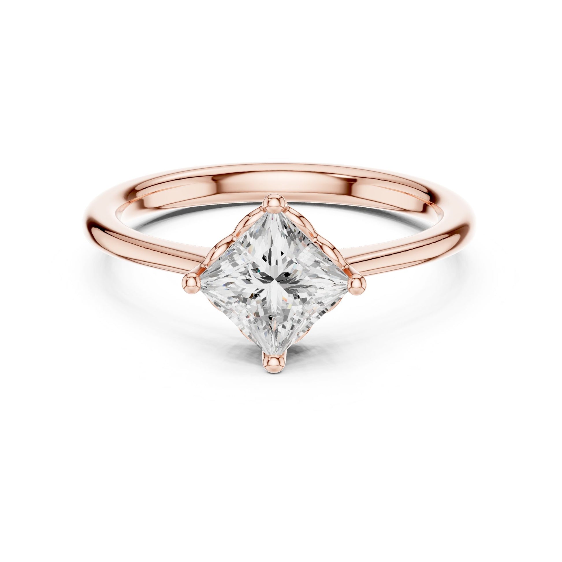 Princess Lab Grown Diamond Solitaire Engagement Ring