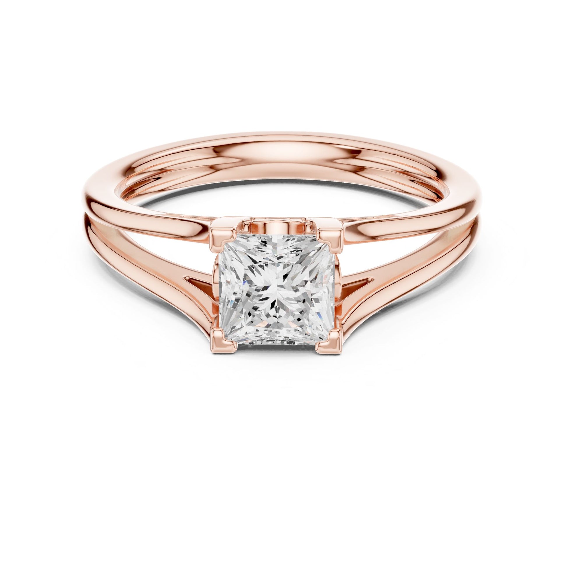 Princess Lab Grown Diamond Solitaire Engagement Ring