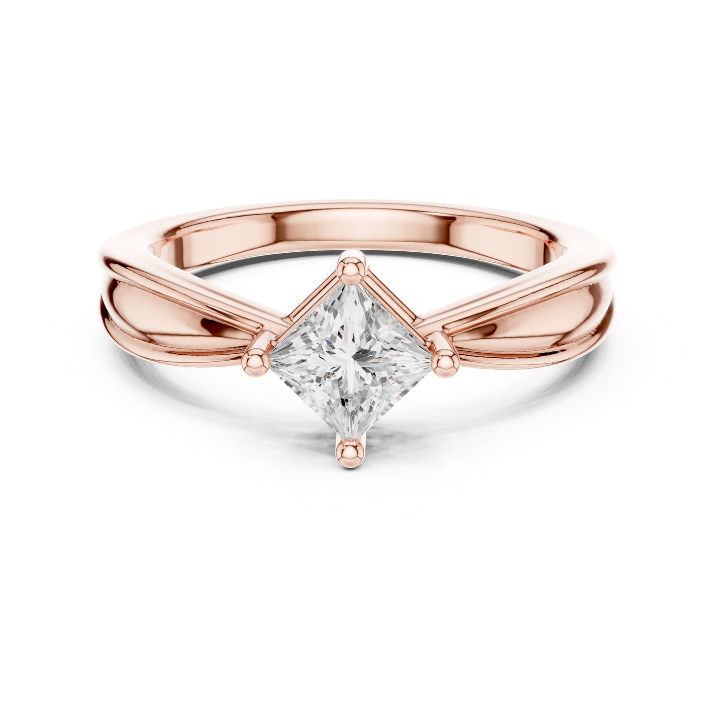 Princess Lab Grown Diamond Solitaire Engagement Ring