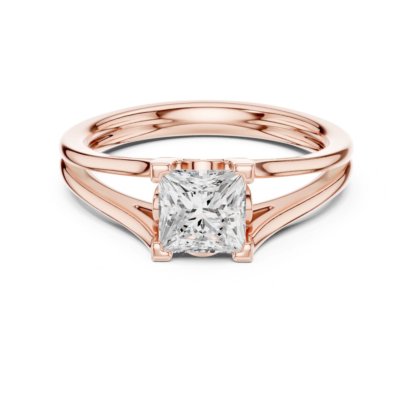 Princess Lab Grown Diamond Solitaire Engagement Ring