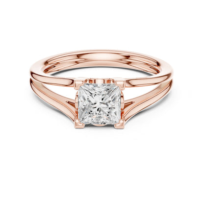 Princess Lab Grown Diamond Solitaire Engagement Ring