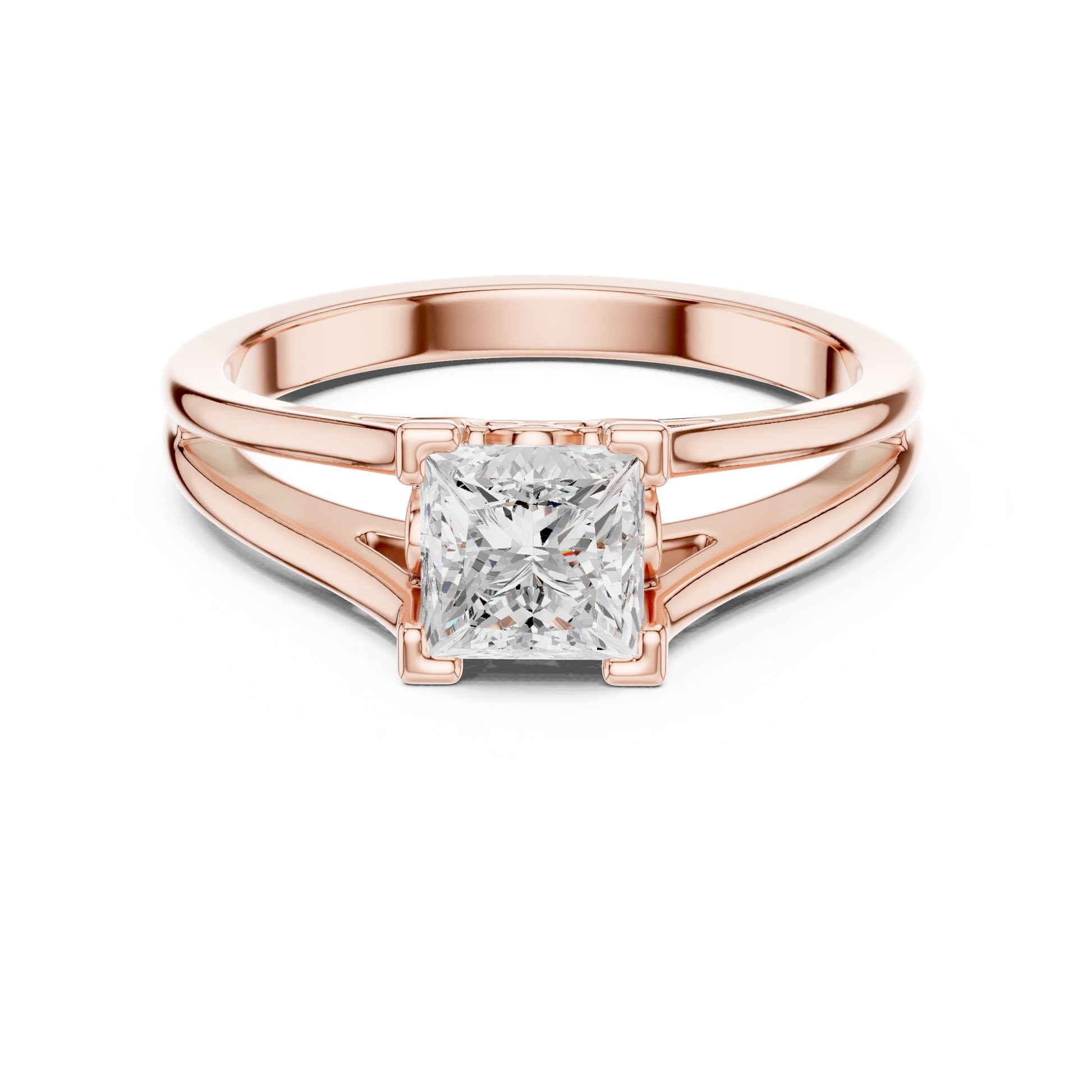 Princess Lab Grown Diamond Solitaire Engagement Ring
