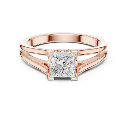 Princess Lab Grown Diamond Solitaire Engagement Ring