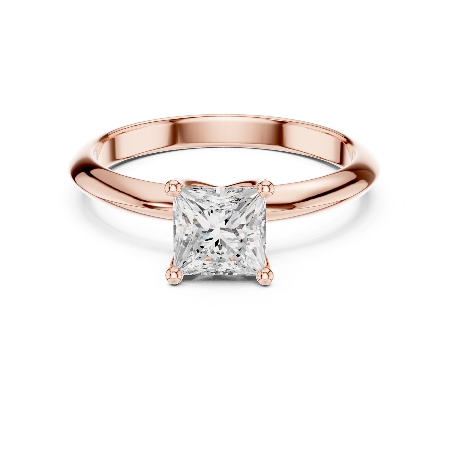 Princess Lab Grown Diamond Solitaire Engagement Ring