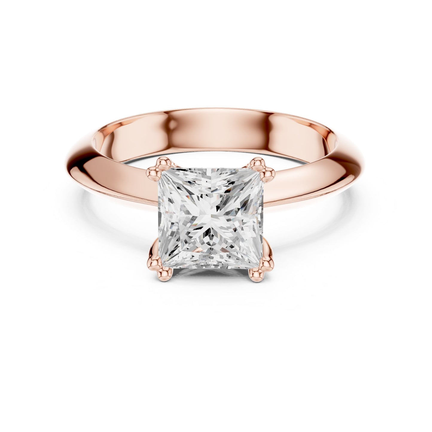 Princess Lab Grown Diamond Solitaire Engagement Ring